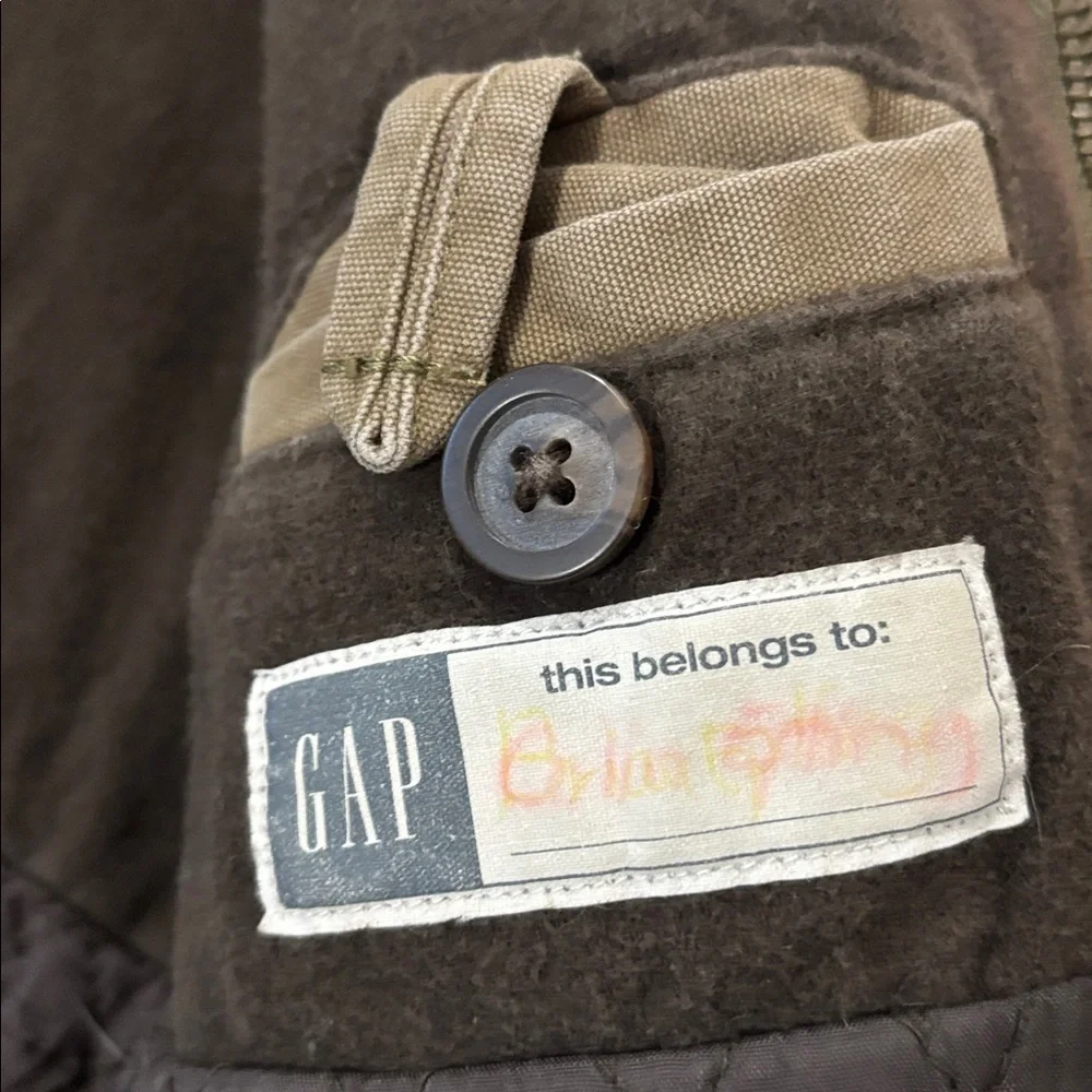 GAP Chore boys Tan Button‎ Up Canvas Barn Coat Jacket Size XXS